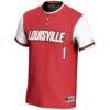 #1 Louisville Cardinals GameDay Greats Unisex Lightweight Softball Jersey - Red - Side View