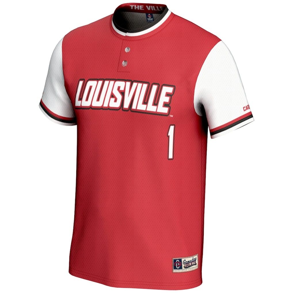 #1 Louisville Cardinals GameDay Greats Unisex Lightweight Softball Jersey