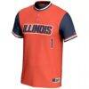 #1 Illinois Fighting Illini GameDay Greats Unisex Lightweight Softball Jersey - Orange - Side View