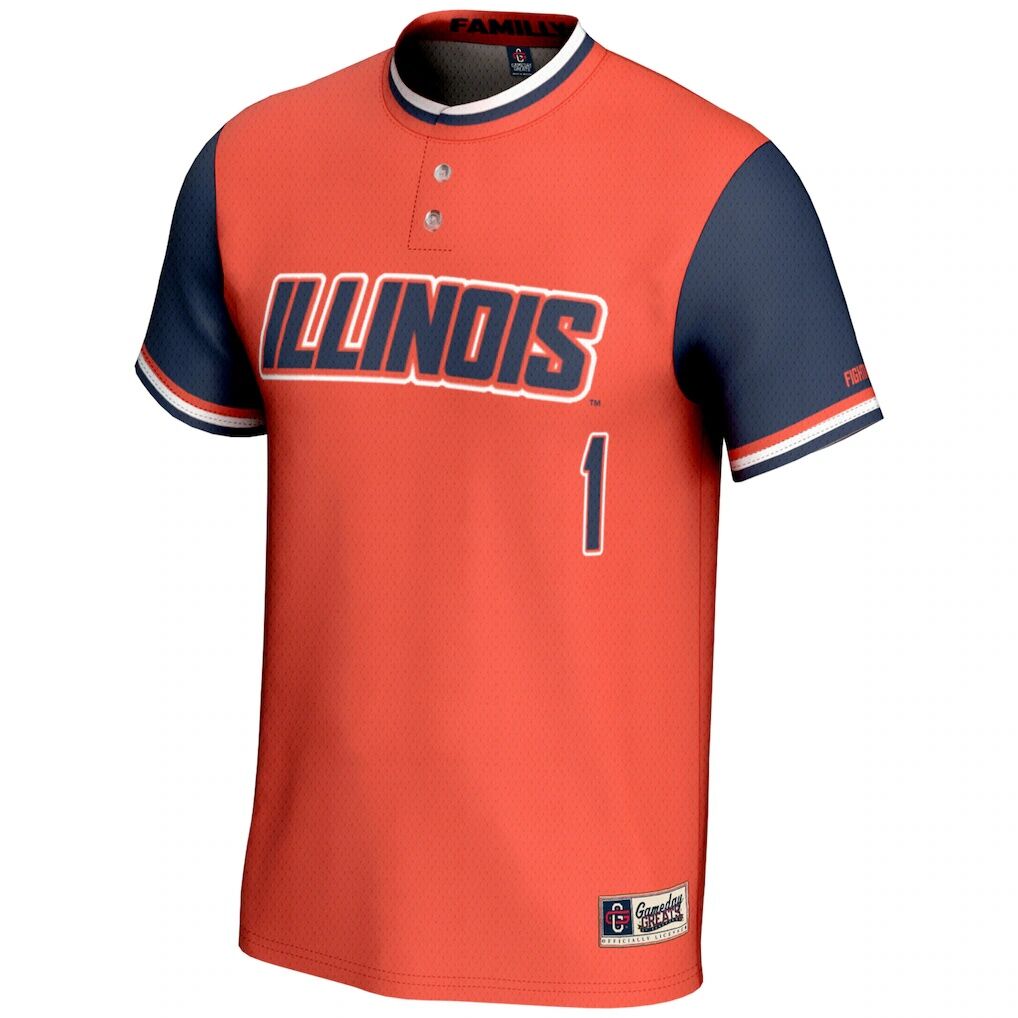 #1 Illinois Fighting Illini GameDay Greats Unisex Lightweight Softball Jersey