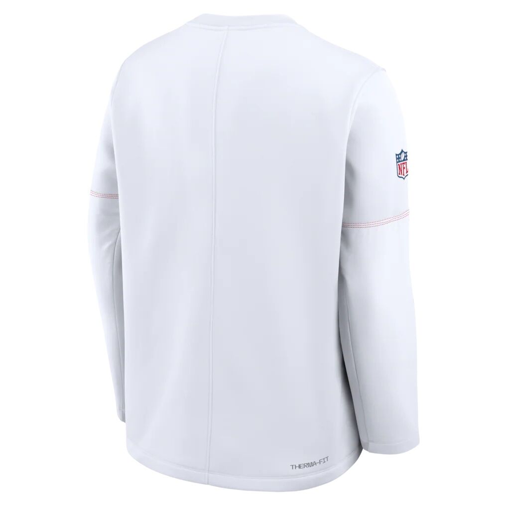 Kansas City Chiefs Nike Sideline Coaches Midweight Therma-FIT Sweatshirt