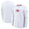 Kansas City Chiefs Nike Sideline Coaches Midweight Therma-FIT Sweatshirt - White - Front View