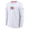 Kansas City Chiefs Nike Sideline Coaches Midweight Therma-FIT Sweatshirt - White - Side View