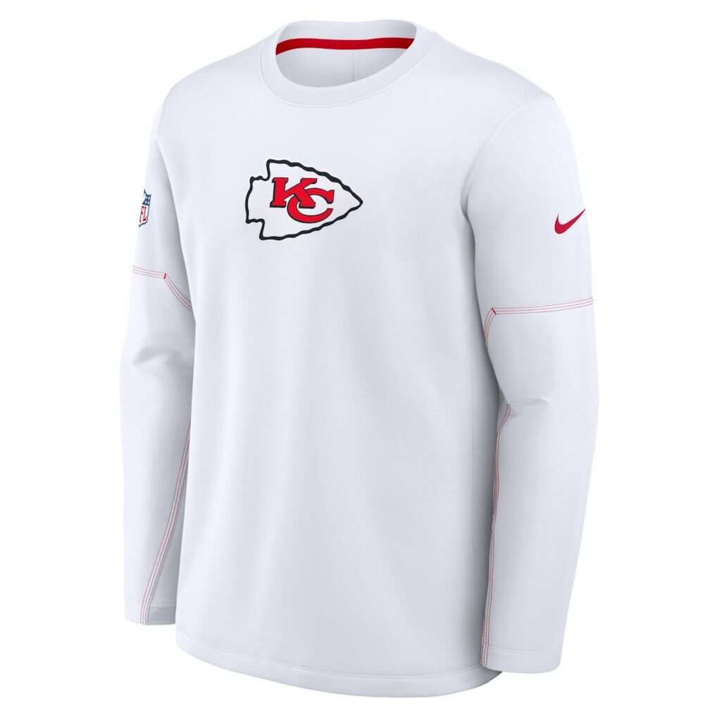 Kansas City Chiefs Nike Sideline Coaches Midweight Therma-FIT Sweatshirt