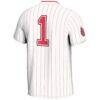 #1 Ball State Cardinals GameDay Greats Youth Lightweight Softball Jersey - White - Detail View