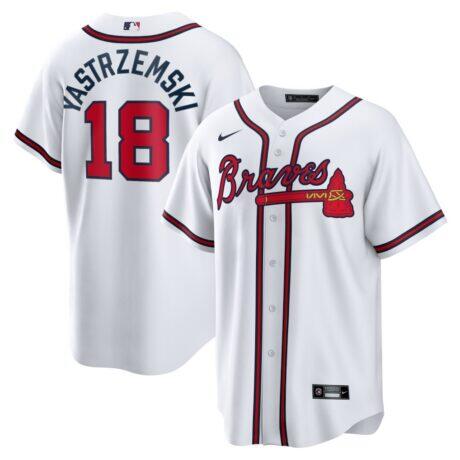 Mike Yastrzemski Atlanta Braves Nike Replica Jersey - White - Front View