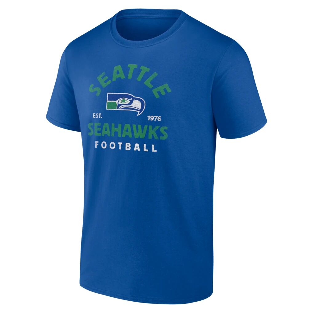 Seattle Seahawks Logo Athletic Vintage Arch T-Shirt – Royal