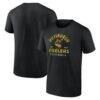 Pittsburgh Steelers Logo Athletic Vintage Arch T-Shirt - Black - Front View