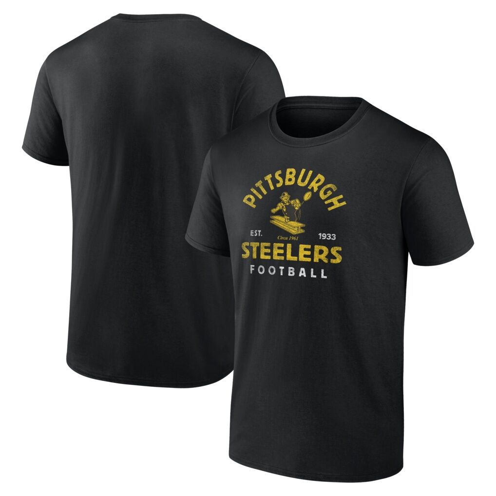 Pittsburgh Steelers Logo Athletic Vintage Arch T-Shirt