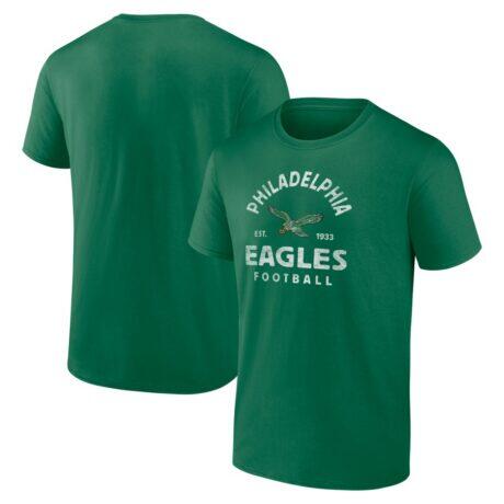 Philadelphia Eagles Logo Athletic Vintage Arch T-Shirt - - Front View