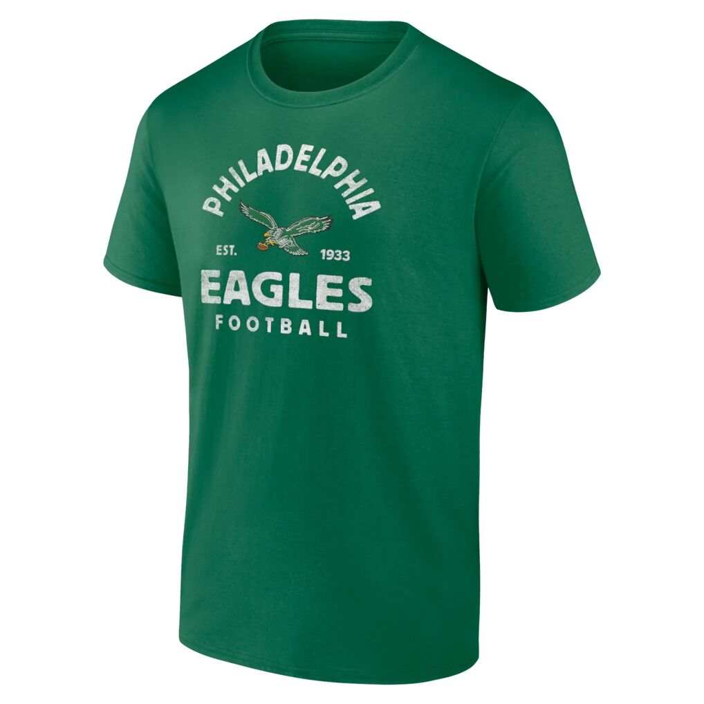 Philadelphia Eagles Logo Athletic Vintage Arch T-Shirt - Kelly Green