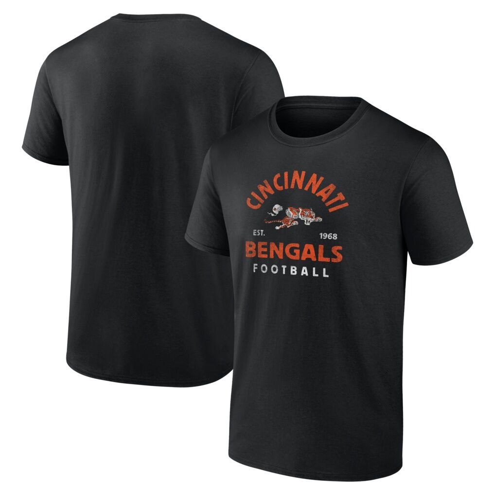 Cincinnati Bengals Logo Athletic Vintage Arch T-Shirt