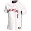 #1 Arkansas Razorbacks GameDay Greats Unisex Lightweight Softball Jersey - White - Side View