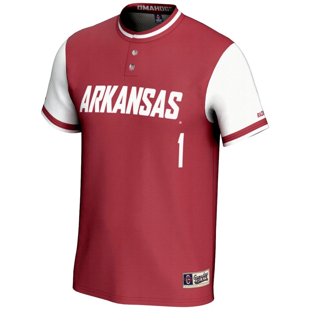 #1 Arkansas Razorbacks GameDay Greats Youth Lightweight Softball Jersey