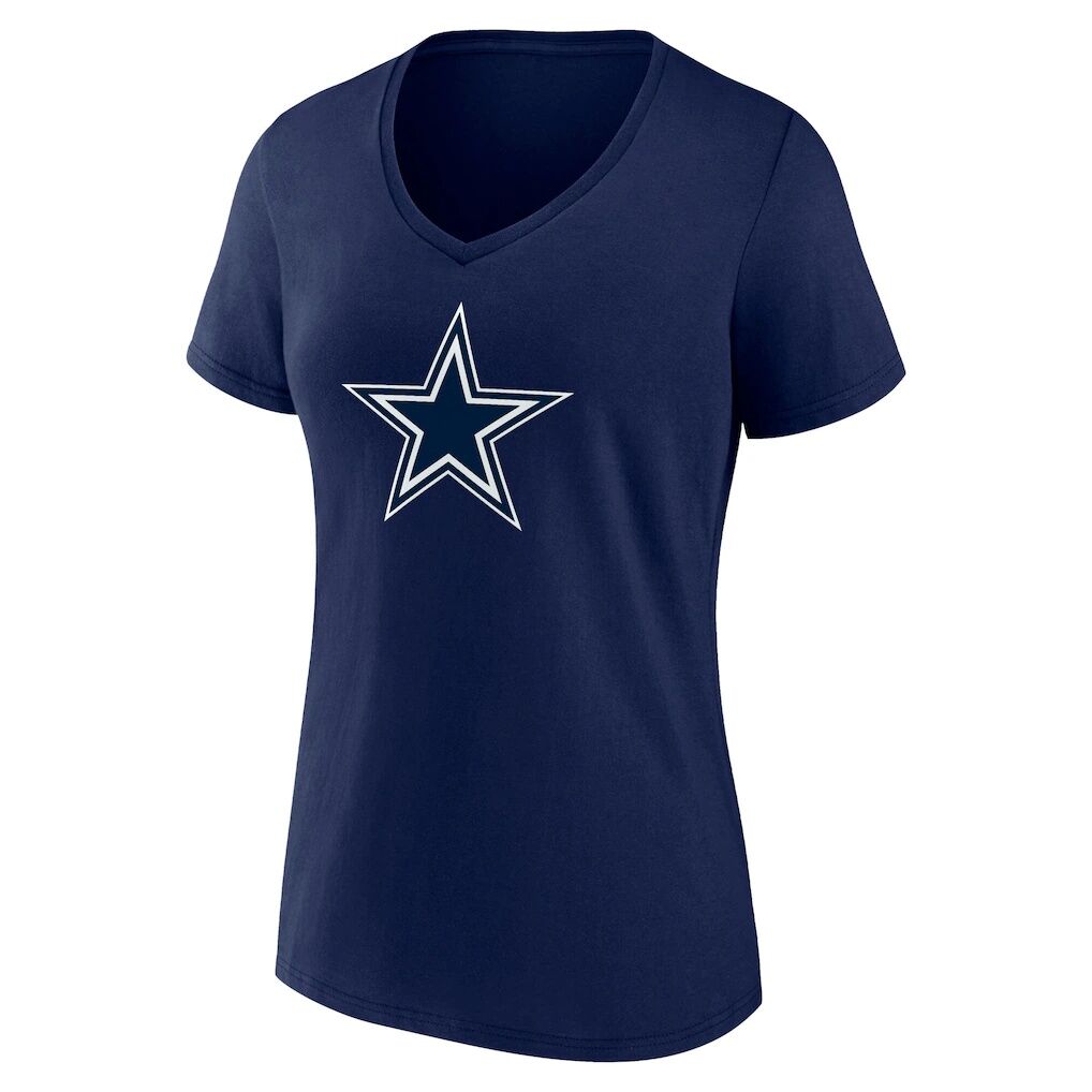 Dallas Cowboys Logo Athletic Women's Primary Logo V-Neck T-Shirt