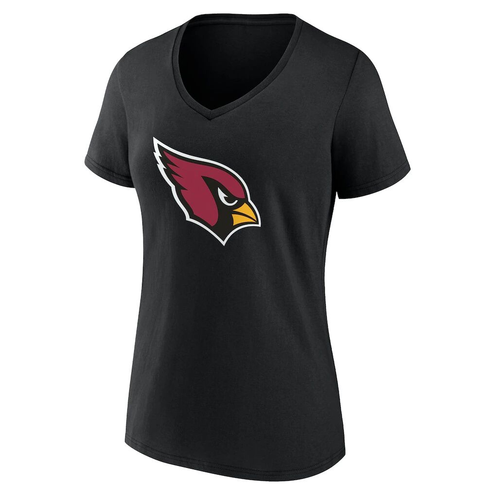 Arizona Cardinals Logo Athletic Women's Primary Logo V-Neck T-Shirt
