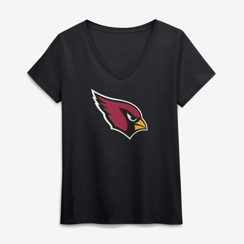 Arizona Cardinals Logo Athletic Women's Primary Logo V-Neck T-Shirt