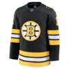 Jeremy Swayman Boston Bruins Fashion7 Home Premium Jersey - Black - Side View