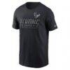 Houston Texans Nike Sideline Dri-FIT T-Shirt - Navy - Detail View