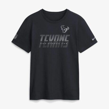 Houston Texans Nike Sideline Dri-FIT T-Shirt - Navy - Front View