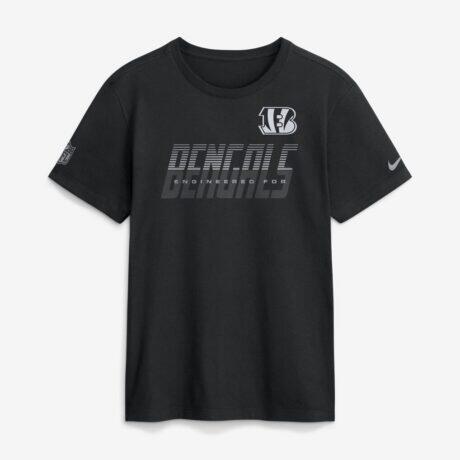 Cincinnati Bengals Nike Sideline Dri-FIT T-Shirt - Black - Front View