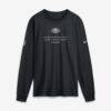 San Francisco 49ers Nike Sideline Bold Arch Star Dri-FIT Long Sleeve T-Shirt - Black - Front View