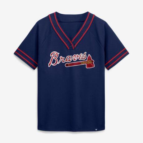 Atlanta Braves Fashion7 Women's Diva Race Ahead Raglan V-Neck T-Shirt