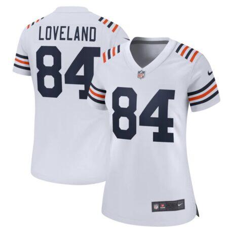 Colston Loveland Chicago Bears Nike Women's Alternate Game Jersey - White - Front View