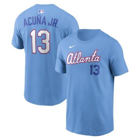 Ronald Acuña Jr. Atlanta Braves Nike Men's 2026 City Connect Name & Number T-Shirt - - Front View