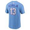 Ronald Acuña Jr. Atlanta Braves Nike Men's 2026 City Connect Name & Number T-Shirt - - Side View