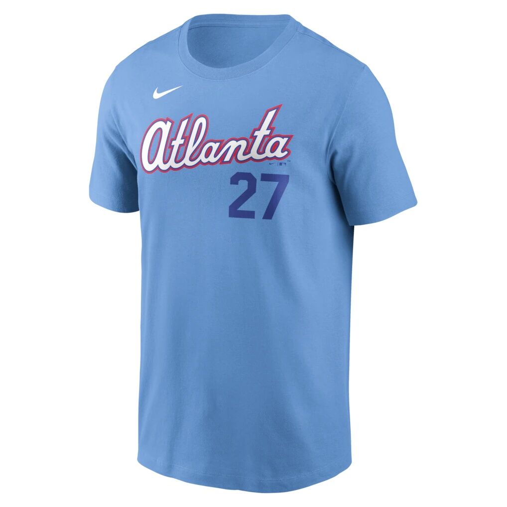 Austin Riley Atlanta Braves Nike Men’s 2026 City Connect Name & Number T-Shirt – Light Blue