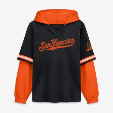 San Francisco Giants Fashion7 Oversized Fire Speed​ Layered Hoodie - - Front View