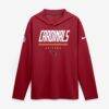 Arizona Cardinals Nike Sideline Game On Lightweight Long Sleeve Hooded Dri-FIT Top - - Front View