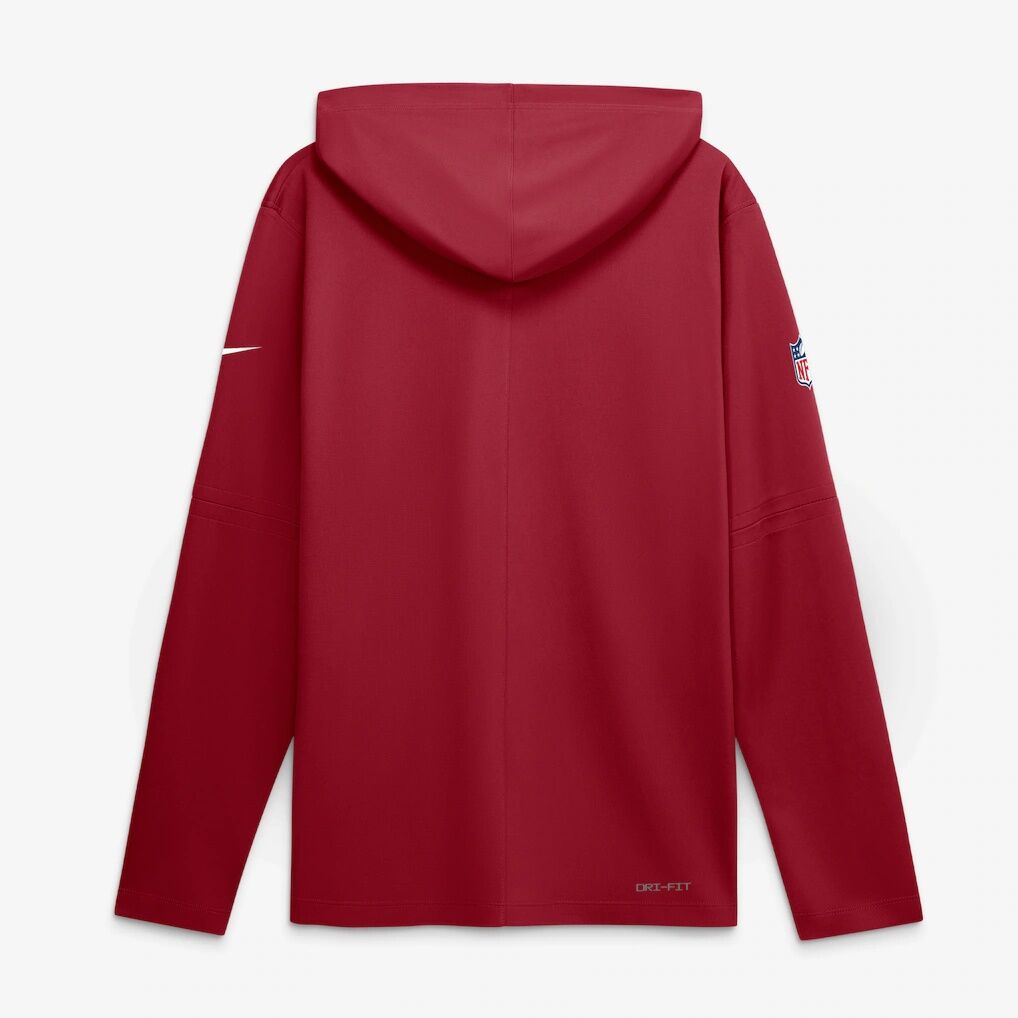 Arizona Cardinals Nike Sideline Game On Lightweight Long Sleeve Hooded Dri-FIT Top - Cardinal