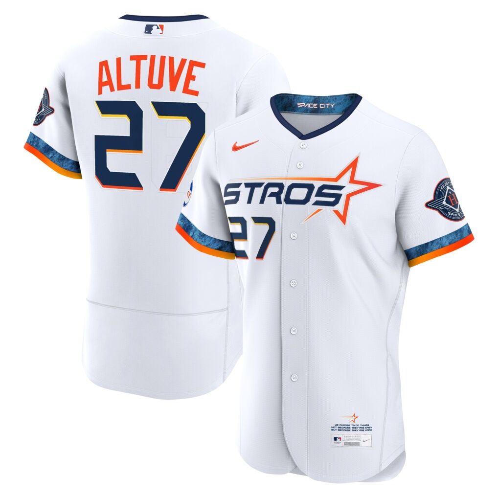 Jose Altuve Houston Astros Nike City Connect Authentic Sponsor Patch Jersey