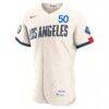 Mookie Betts Los Angeles Dodgers Nike City Connect Authentic Sponsor Patch Jersey - Cream - Side View