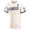 Shohei Ohtani Los Angeles Dodgers Nike City Connect Authentic Sponsor Patch Jersey - Cream - Side View