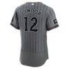 Francisco Lindor New York Mets Nike City Connect Authentic Sponsor Patch Jersey - Gray - Detail View