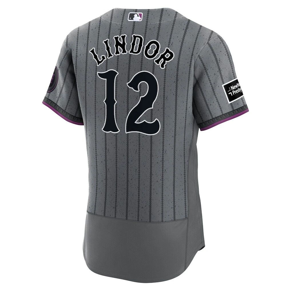 Francisco Lindor New York Mets Nike City Connect Authentic Sponsor Patch Jersey