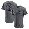 Francisco Lindor New York Mets Nike City Connect Authentic Sponsor Patch Jersey - Gray - Front View