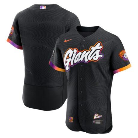 San Francisco Giants Nike City Connect Authentic Sponsor Patch Jersey - - Front View