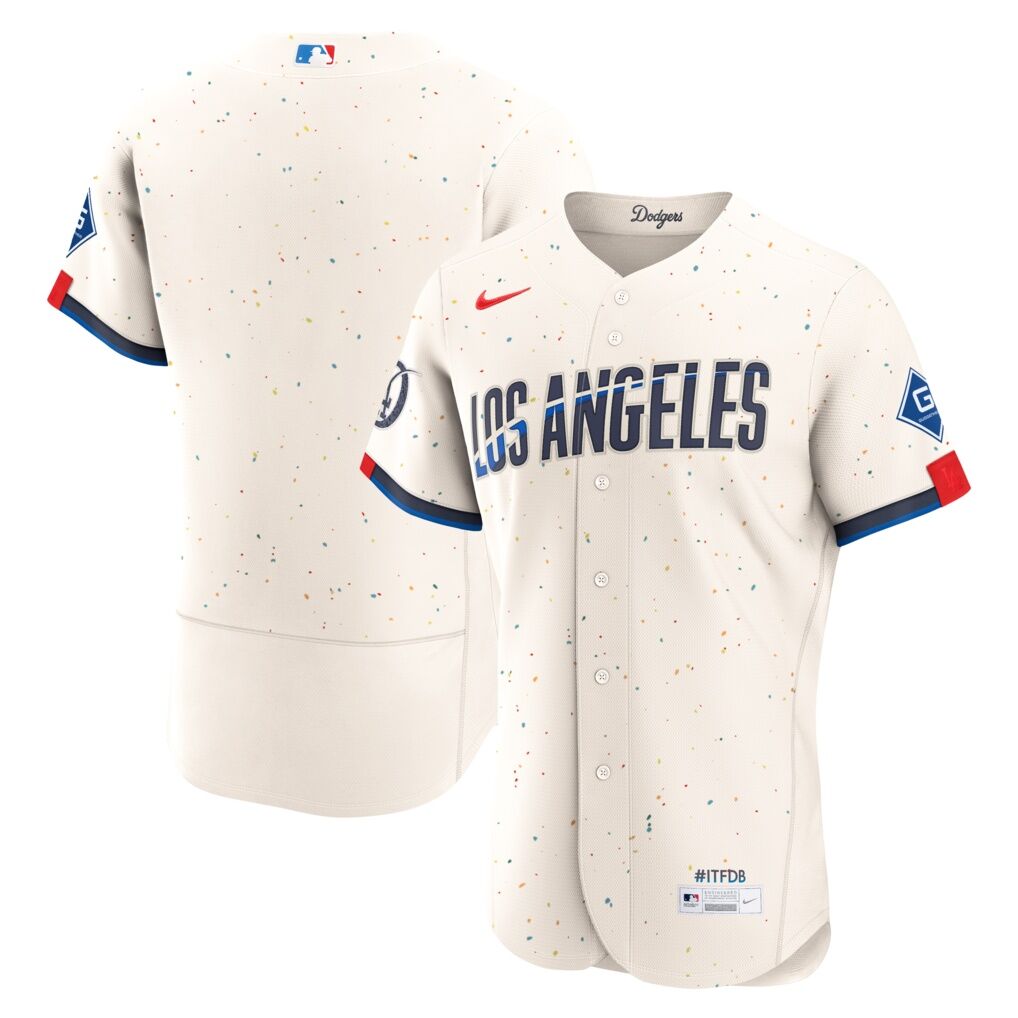 Los Angeles Dodgers Nike City Connect Authentic Sponsor Patch Jersey