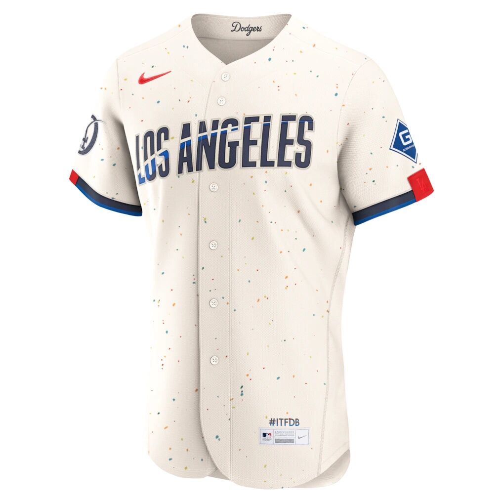Los Angeles Dodgers Nike City Connect Authentic Sponsor Patch Jersey