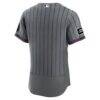 New York Mets Nike City Connect Authentic Sponsor Patch Jersey - Gray - Detail View