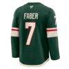 Brock Faber Minnesota Wild Fashion7 Anniversary Premium Jersey - Green - Detail View