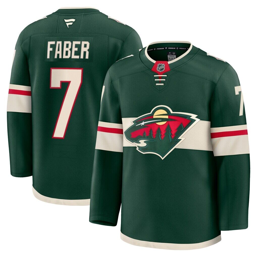Brock Faber Minnesota Wild Fashion7 Anniversary Premium Jersey