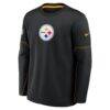 Pittsburgh Steelers Nike Sideline Coaches Team Present Midweight Therma-FIT Sweatshirt - Black - Side View