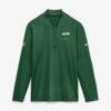 New York Jets Nike Sideline Logo Glory Midweight Dri-FIT Half-Zip Pullover - Green - Front View