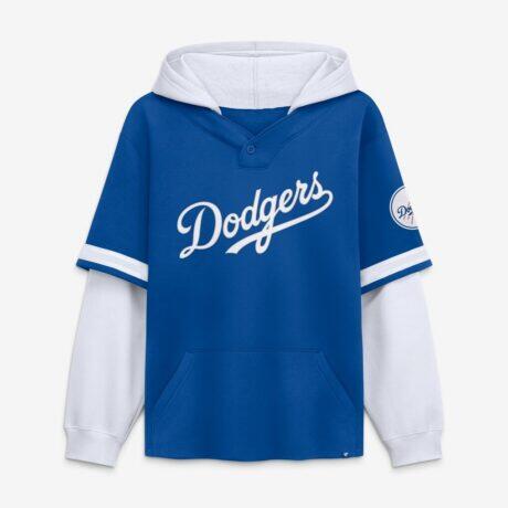 Los Angeles Dodgers Fashion7 Oversized Fire Speed​ Layered Hoodie - - Front View