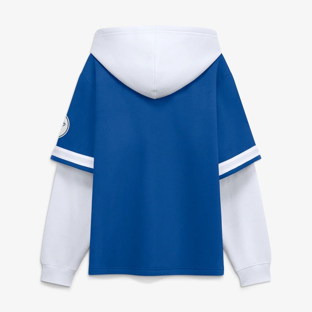 Los Angeles Dodgers Fashion7 Oversized Fire Speed​ Layered Hoodie – Royal/White